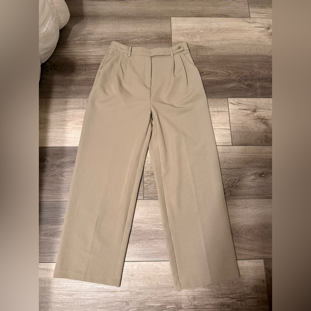 OAK + FORT Wide Leg Pants in Beige